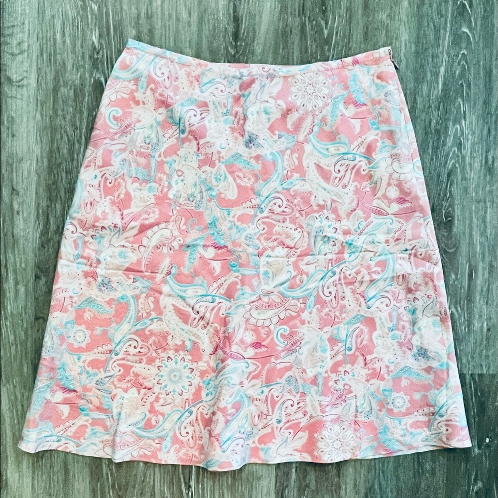 Ann Taylor A Line silk skirt size 10 petite - Picture 5 of 7